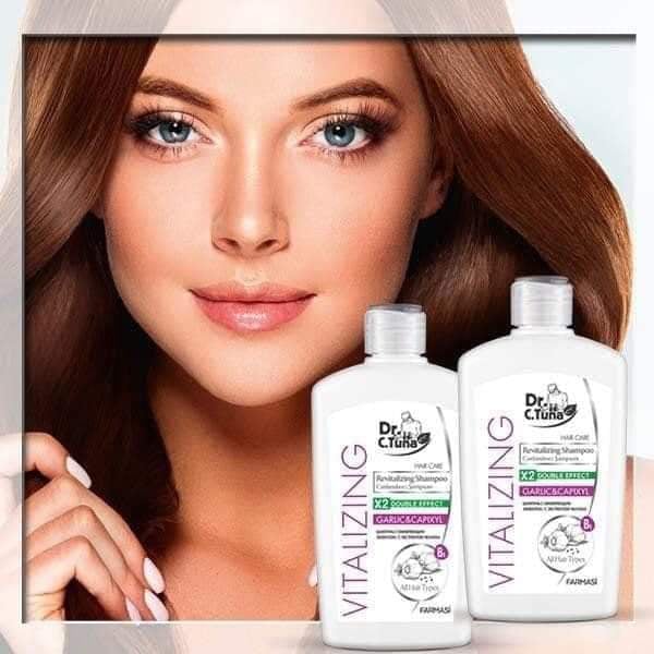 A fokhagymás sampon Dr. C. Tuna vitalizing regeneráló hajsampon fokhagymával és capixyllel.