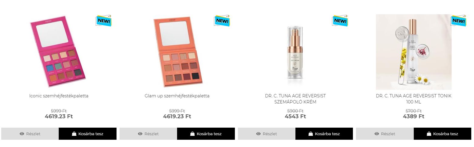 FARMASI - Iconic szemhéjfestékpaletta FARMASI - Glam up szemhéjfestékpaletta FARMASI - DR. C. TUNA AGE REVERSIST SZEMÁPOLÓ KRÉM FARMASI - DR. C. TUNA AGE REVERSIST TONIK 100 ML