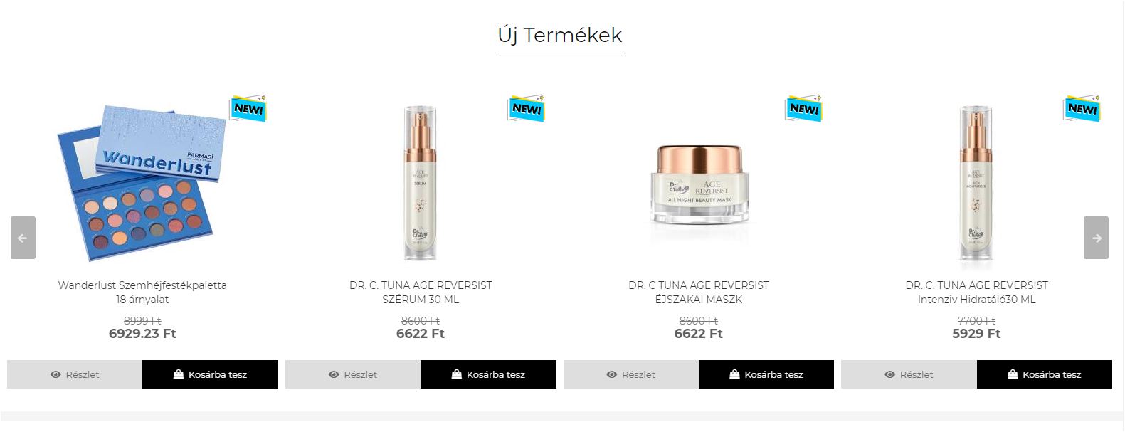 ✅ Farmasi Wanderlust Szemhéjfestékpaletta 18 árnyalat 1302528  ✅ DR. C. TUNA AGE REVERSIST SZÉRUM 30 ml 1104199  ✅ DR. C. TUNA AGE REVERSIST ÉJSZAKAI MASZK 1104201, ✅ DR. C. TUNA AGE REVERSIST Intenziv Hidratáló 30 ml 1104198