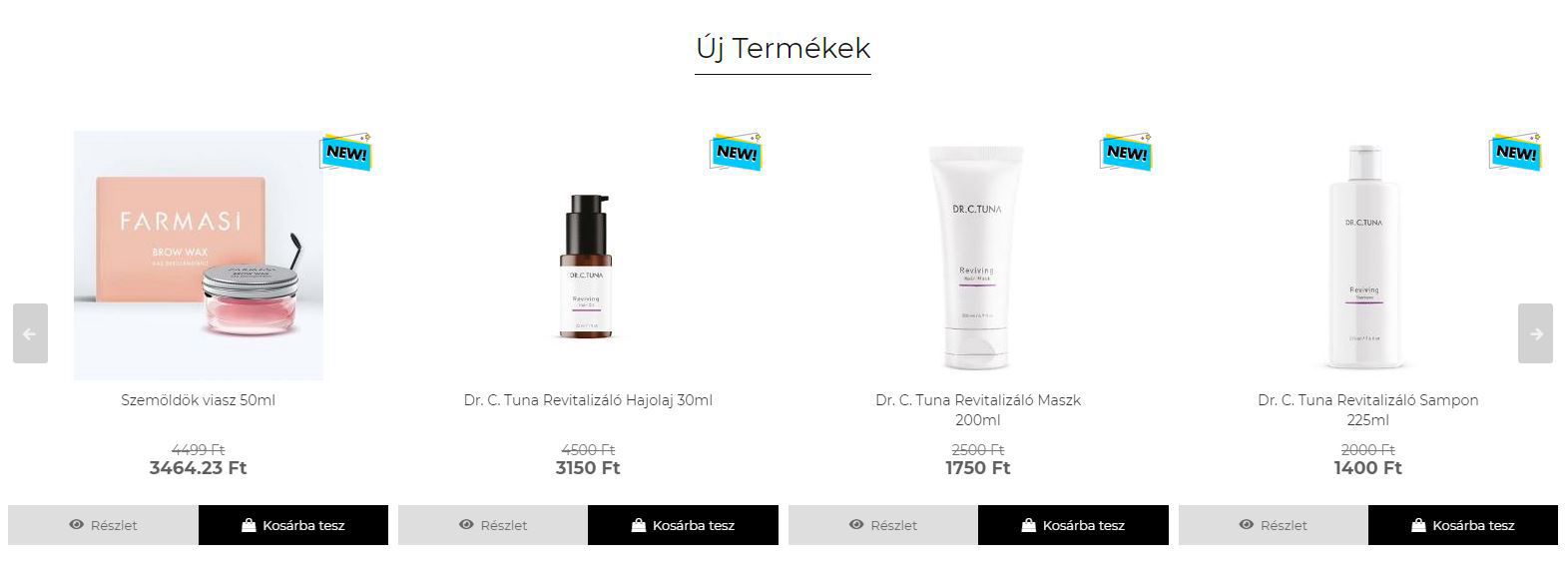 👉 Farmasi Szemöldök viasz 50ml 👉 Dr. C. Tuna Revitalizáló Hajolaj 30ml 👉 Dr. C. Tuna Revitalizáló Maszk 200ml 👉 Dr. C. Tuna Revitalizáló Sampon 225ml