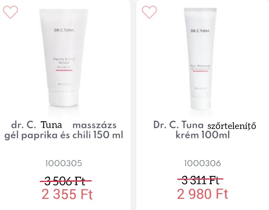✳️ 🛒 Farmasi - Dr. C. Tuna masszázs gél paprika és chili 150 ml kód: 1000305  ✳️   🛒 Farmasi - Dr. C. Tuna szőrtelenítő krém 100 ml kód: 1000306 🔶 Akció 2023. december