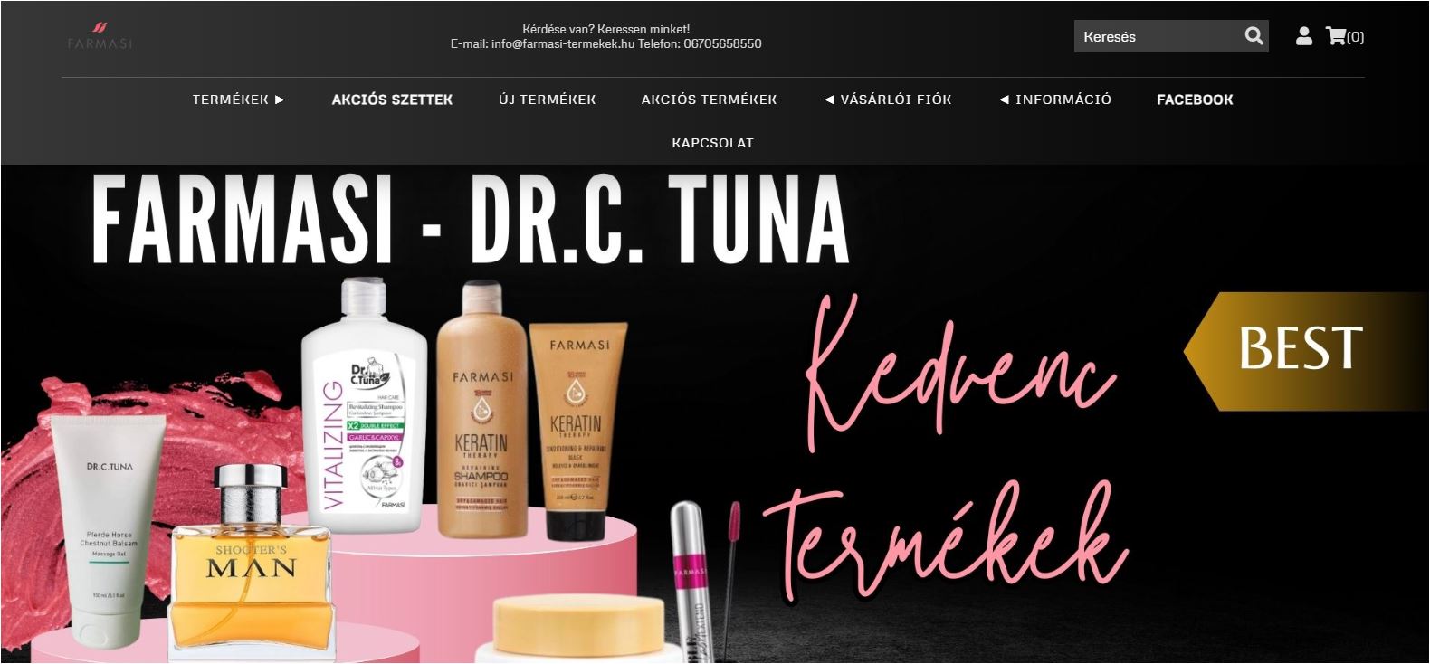 Farmasi - Dr. C. Tuna webshop, webáruház